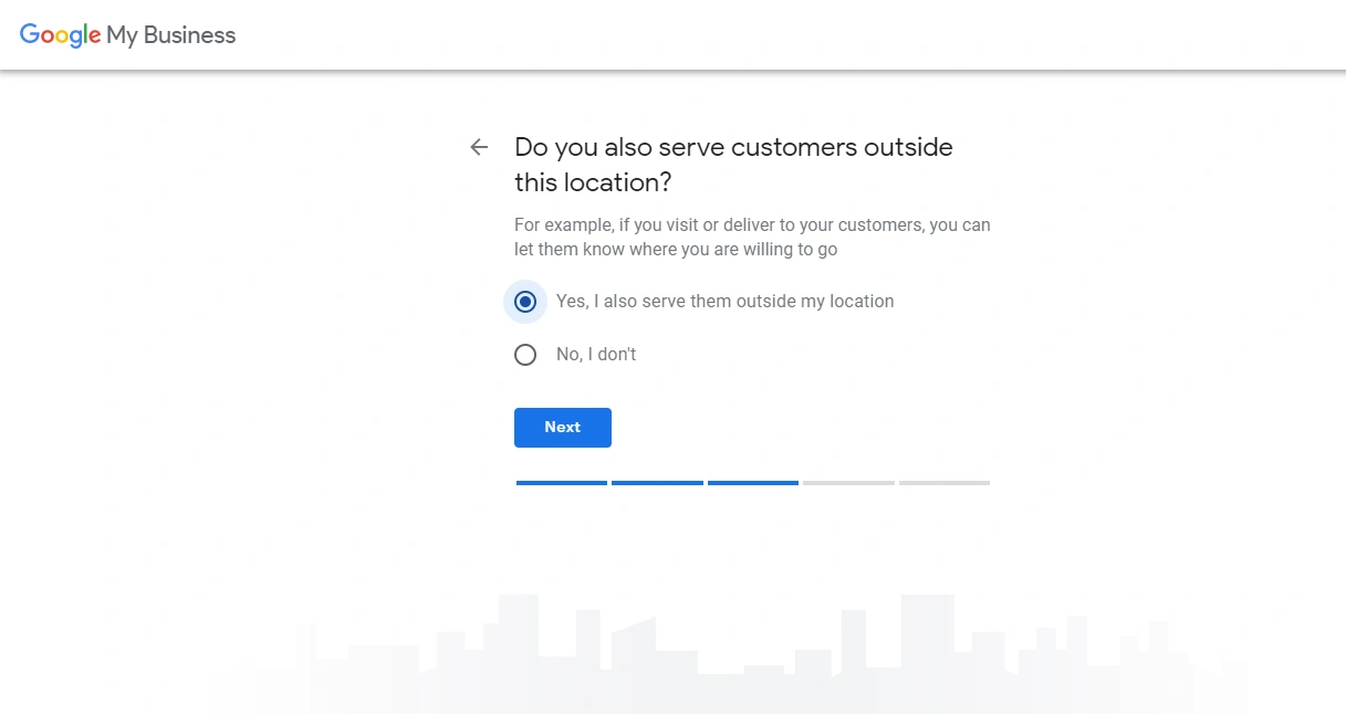 select type of services for google business listing